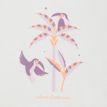 بيجاما-بشورت بيضاء قطعتين من قماش الجيرسيه للبنات